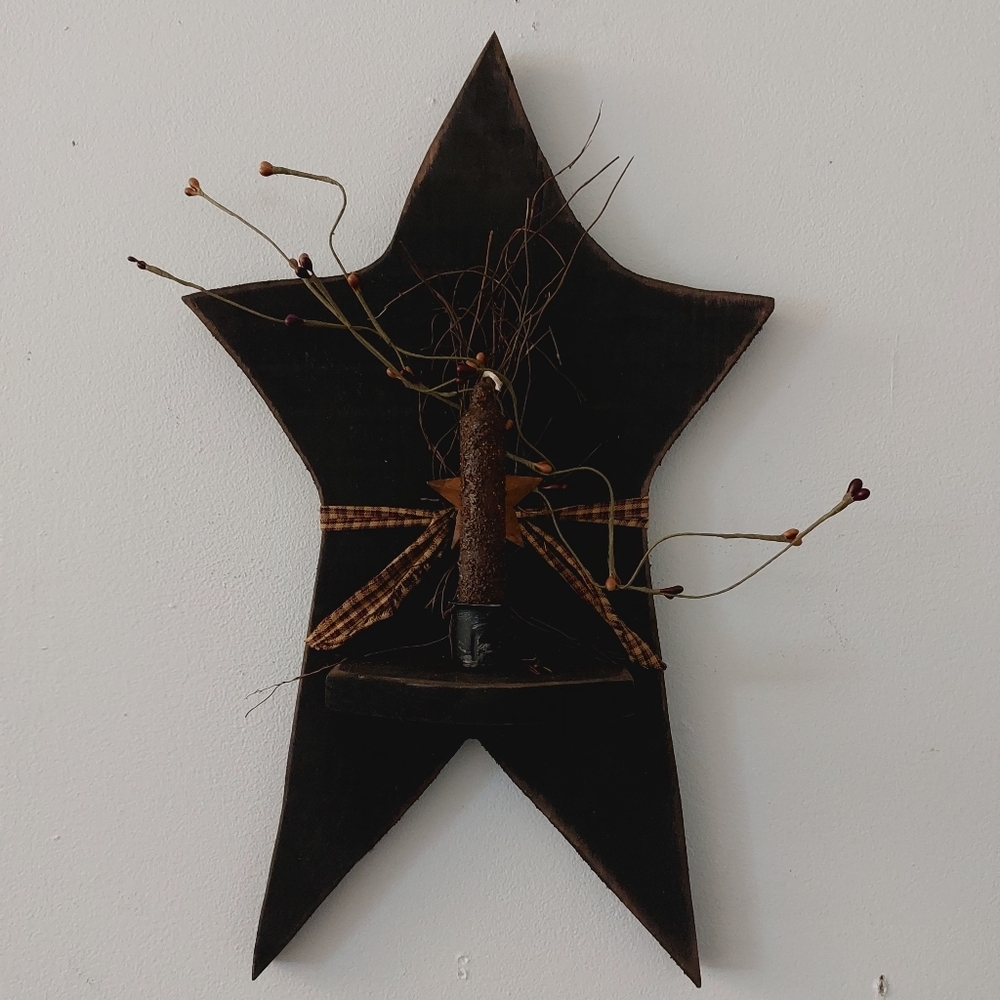 Rustic Star Candle Holder